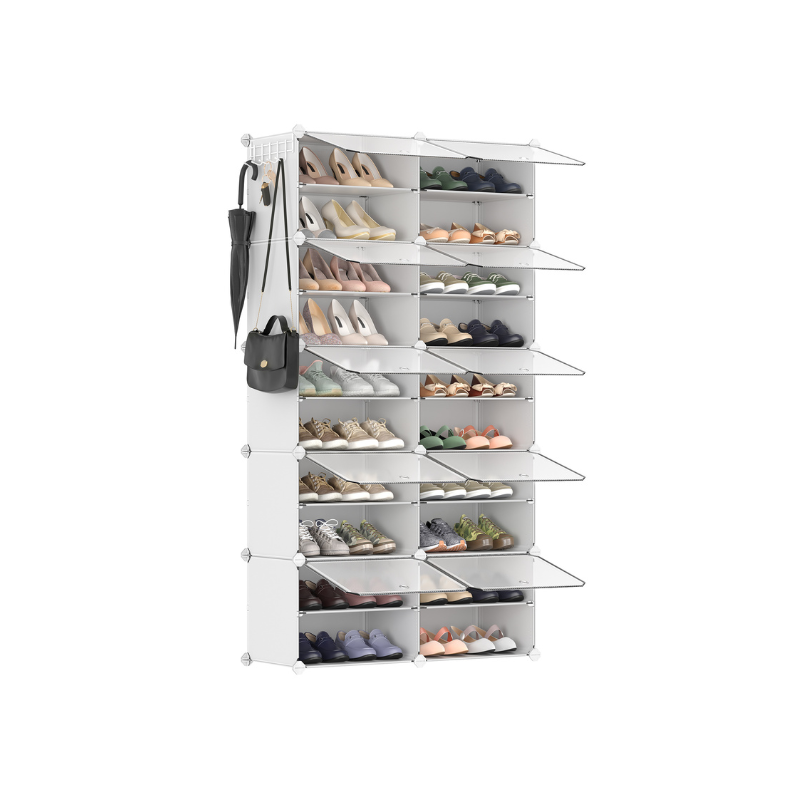 Shoe Organizer Cabinet - 6 Cubes With Doors - Holds 24 Pairs