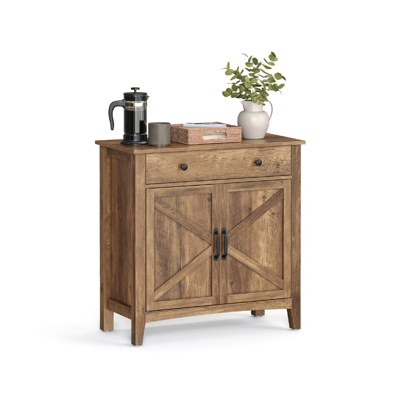 Buffet Cabinet - With Storage And Drawer - Farmhouse Style