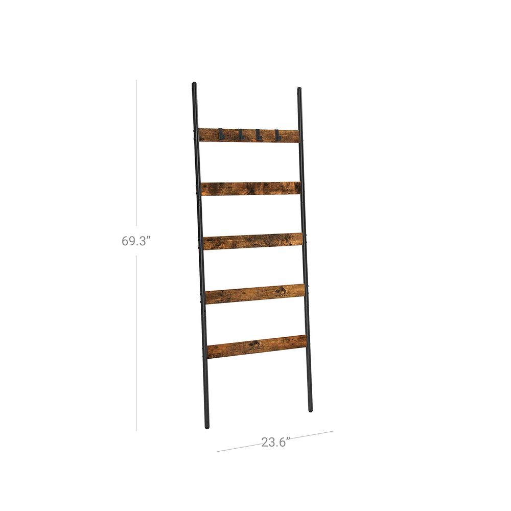 5-Tier Ladder Shelf – Vertical Blanket & Towel Storage Rack
