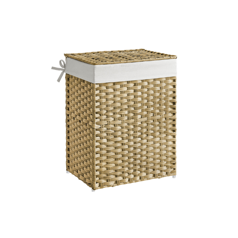Laundry Basket With Lid - Synthetic Rattan - 23.8 Gallon