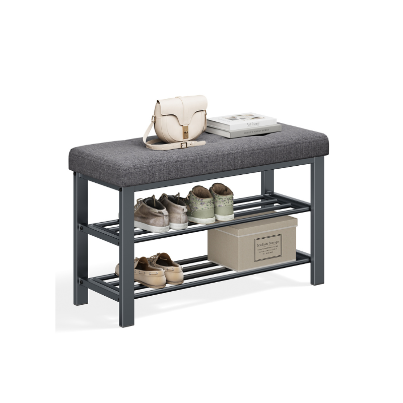 Shoe Bench With Cushion - Entryway Shoe Storage Seating
