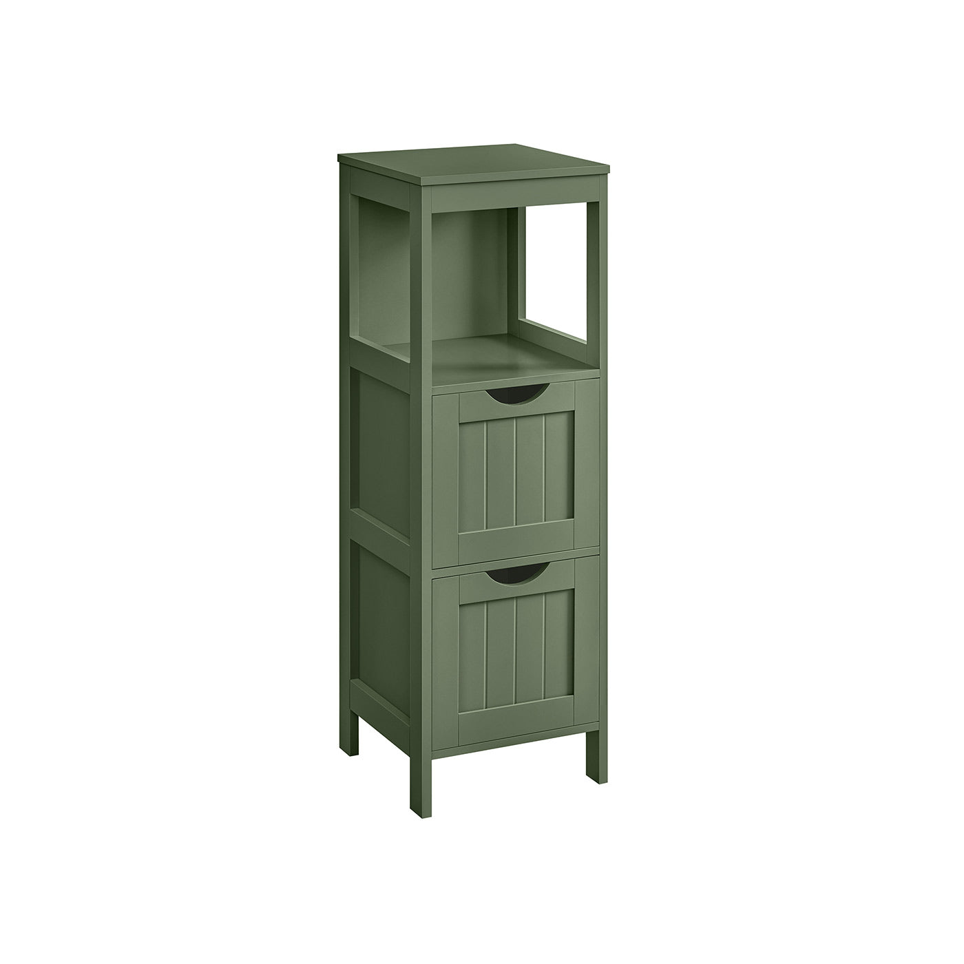 Bathroom Floor Cabinet - Slim With 2 Drawers - Freestanding Storage
