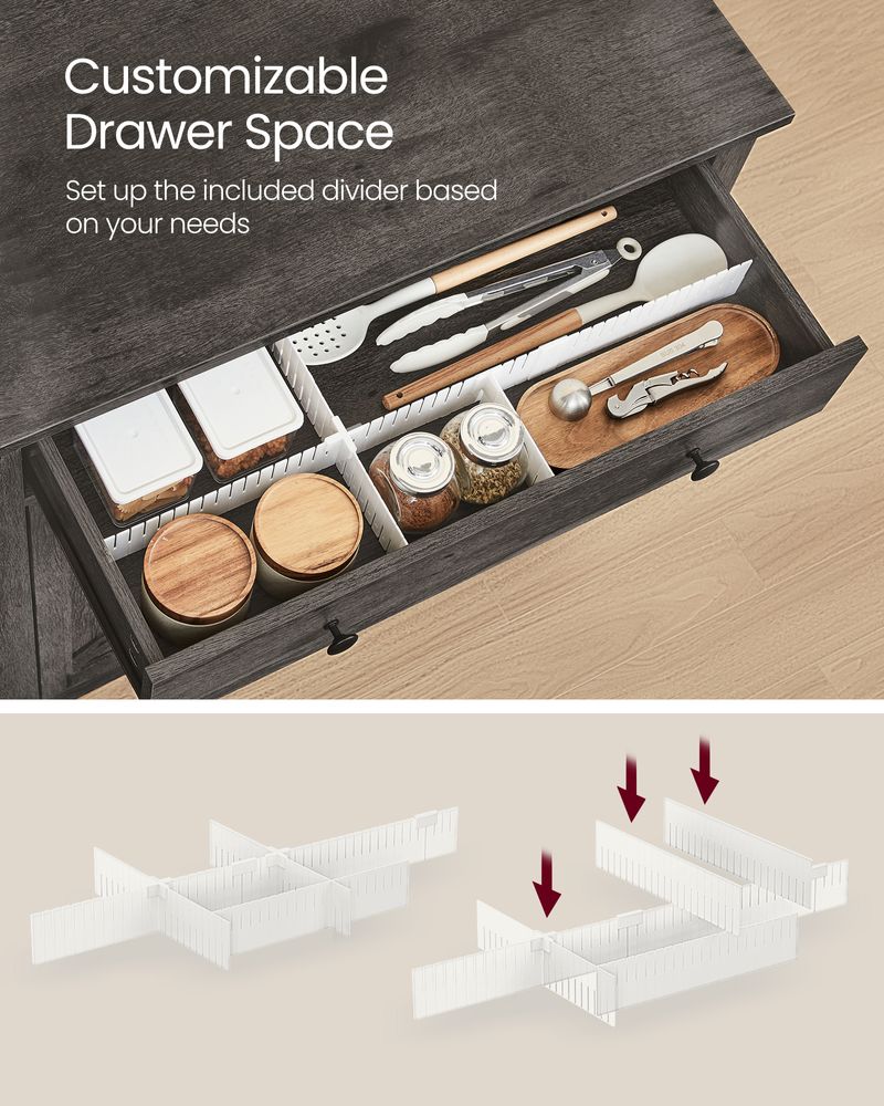 Buffet Cabinet - With Storage And Drawer - Farmhouse Style