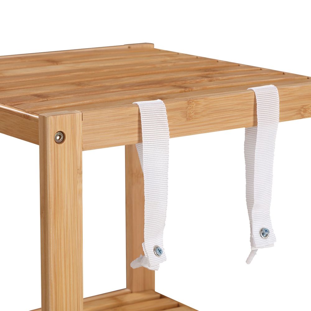 4-Tier Bamboo Bathroom Shelf – Narrow Design – Space-Saving Storage Rack