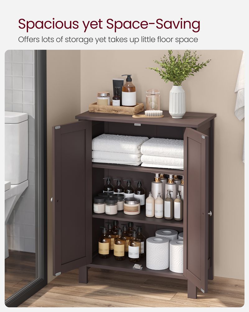 Bathroom Storage Cabinet - 2 Adjustable Shelves - Freestanding