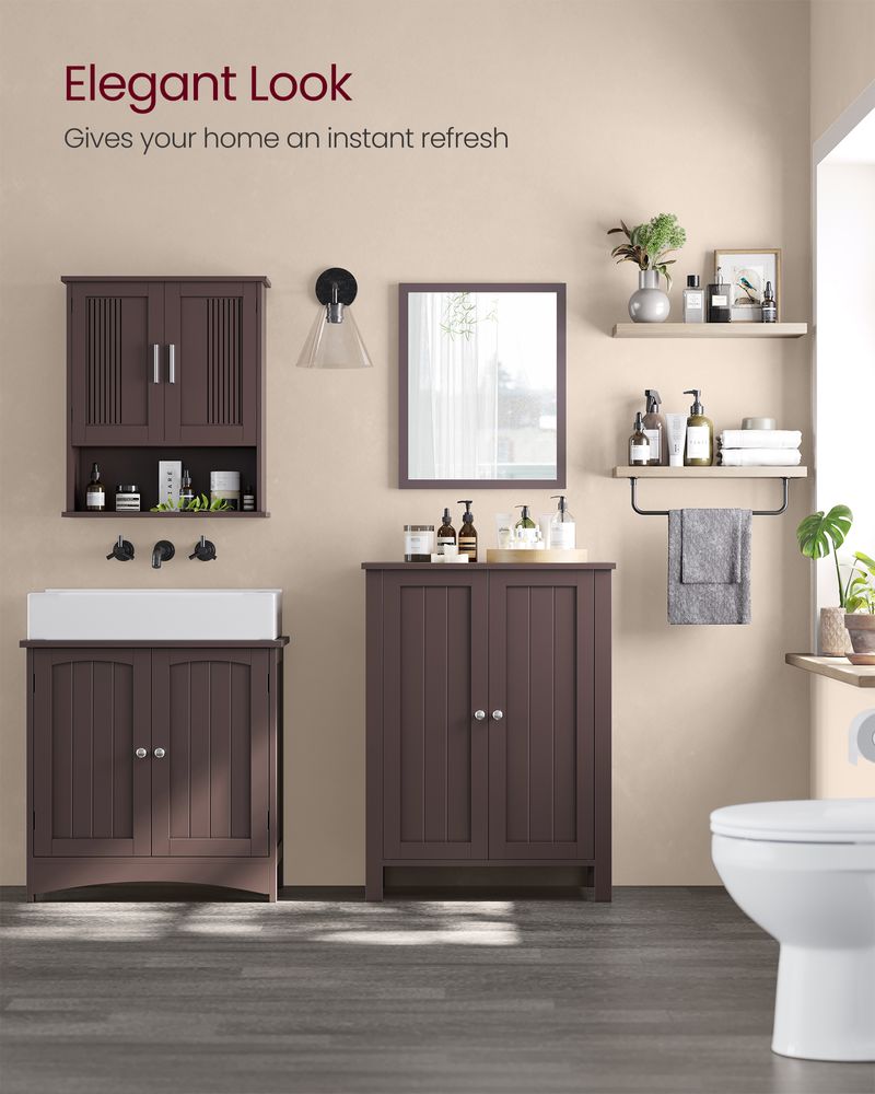 Bathroom Storage Cabinet - 2 Adjustable Shelves - Freestanding