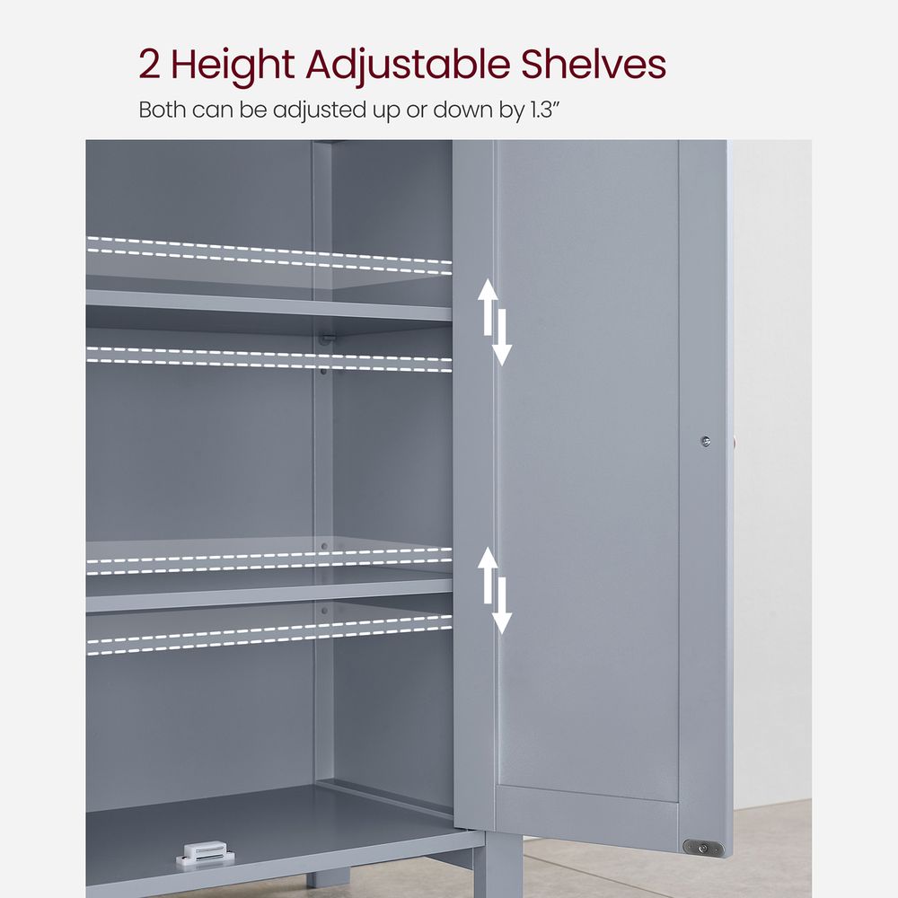 Bathroom Storage Cabinet - 2 Adjustable Shelves - Freestanding