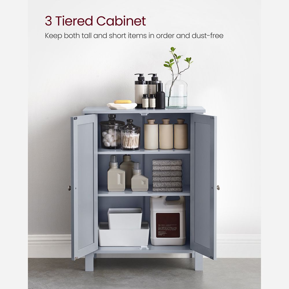 Bathroom Storage Cabinet - 2 Adjustable Shelves - Freestanding