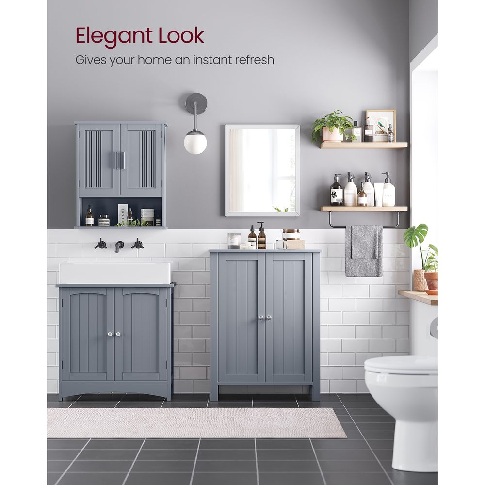 Bathroom Storage Cabinet - 2 Adjustable Shelves - Freestanding