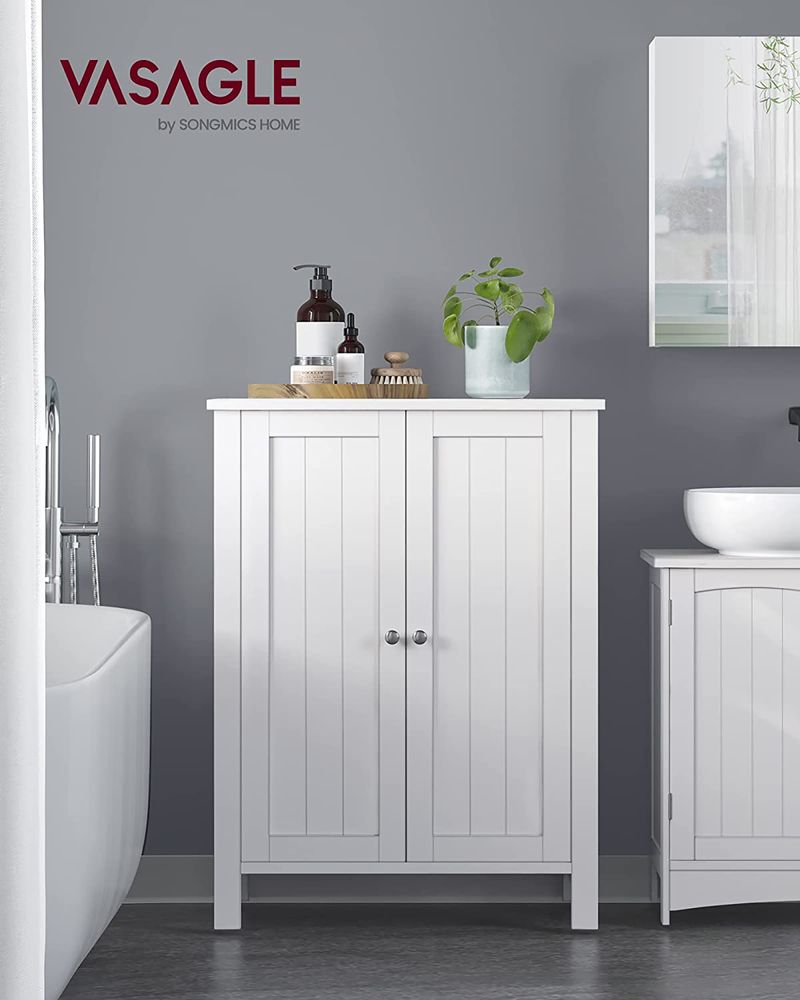 Bathroom Storage Cabinet - 2 Adjustable Shelves - Freestanding
