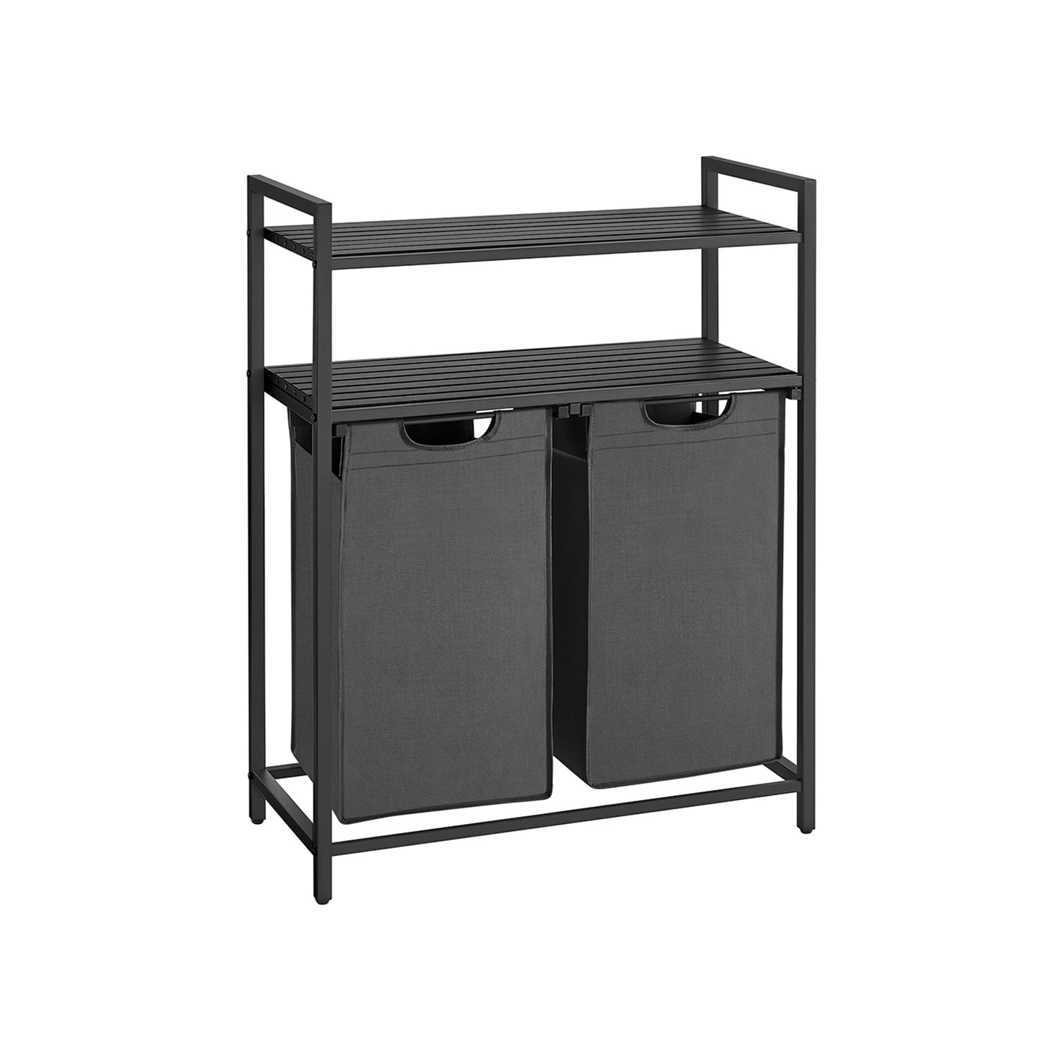 Laundry Hamper With Pull Out Removable Bags 2 Compartment Sorter