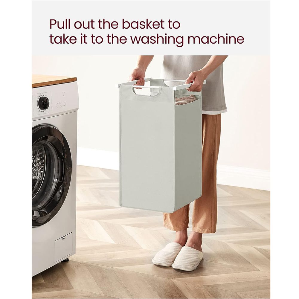 Laundry Hamper With Pull Out Removable Bags 2 Compartment Sorter