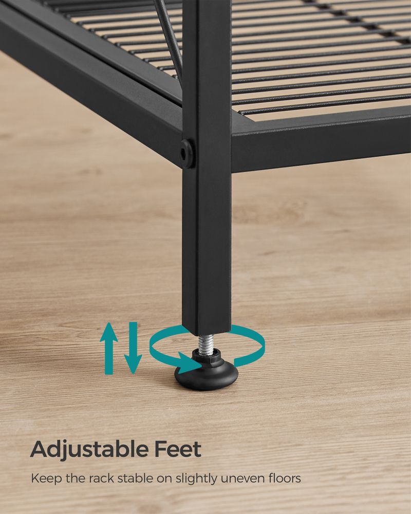 Metal Storage Rack - 5 Tier - X Side Frame Shelving Unit