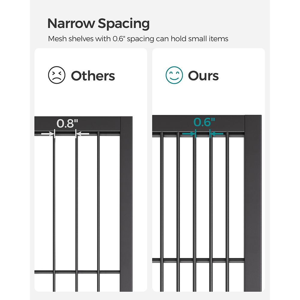 Metal Storage Rack - 3 Tier - With Wheels Or Adjustable Feet