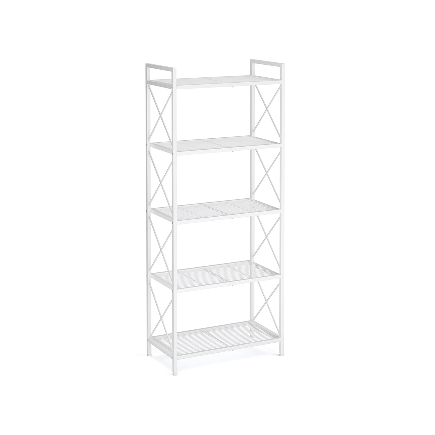 Metal Storage Rack - 5 Tier - X Side Frame Shelving Unit