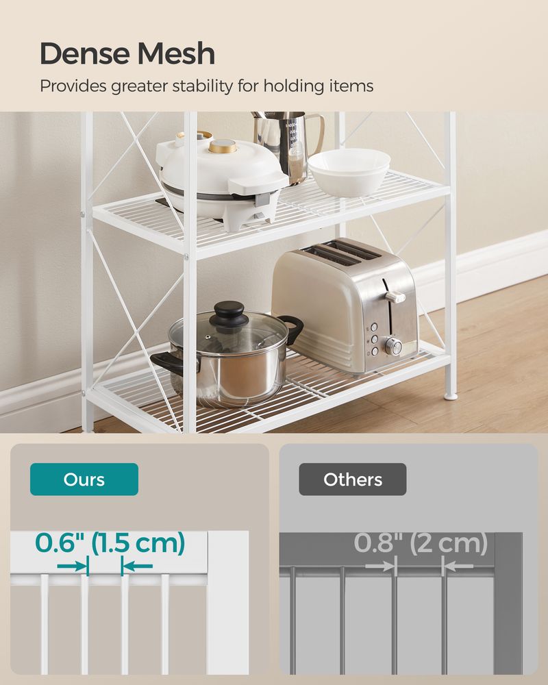 Metal Storage Rack - 5 Tier - X Side Frame Shelving Unit