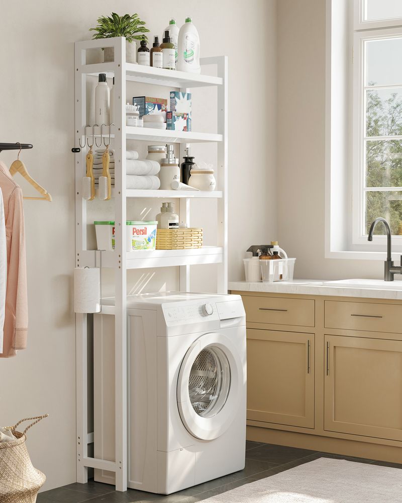 Over The Toilet Storage Shelf - 3 Tier Bamboo - Adjustable Bathroom Organizer