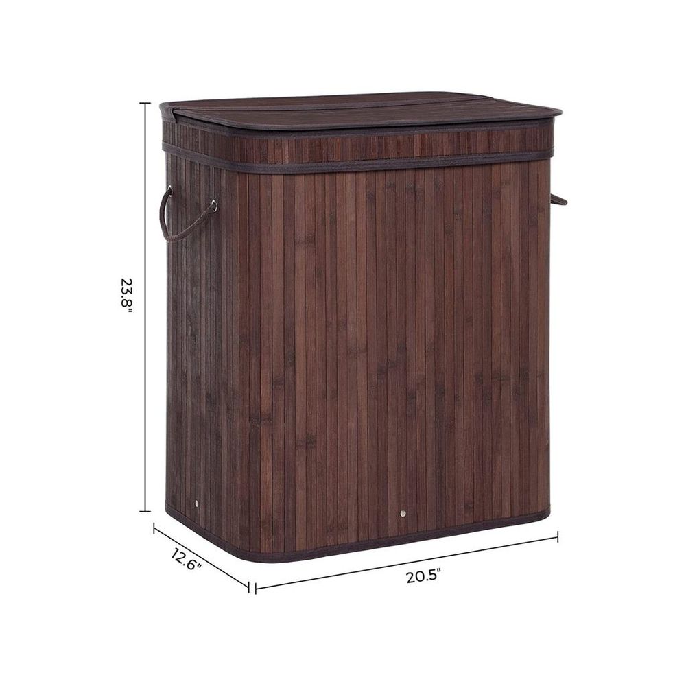 Laundry Hamper With Lid - Bamboo - 26.4 Gallon Capacity