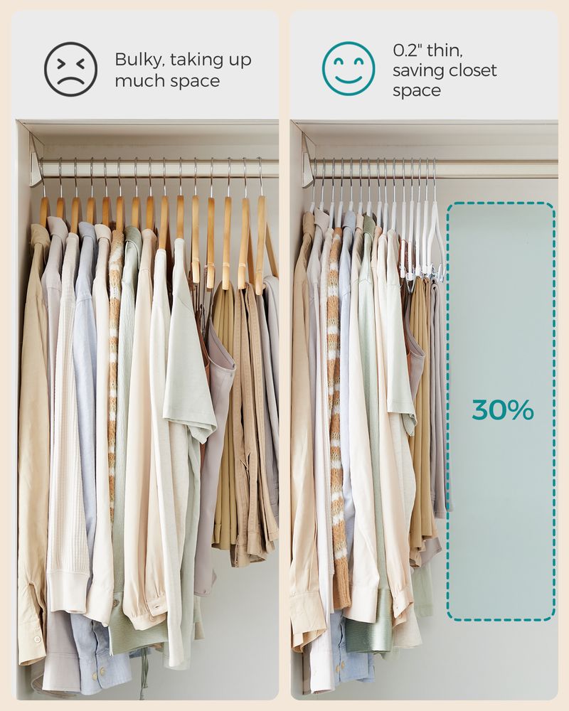 Pants Hangers - Velvet With Adjustable Clips - Set Of 30