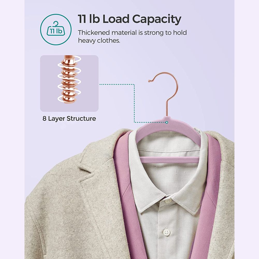 Velvet Clothes Hangers - Wardrobe Organizer - Set Of 30