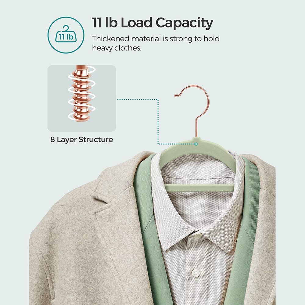 Velvet Clothes Hangers - Wardrobe Organizer - Set Of 30