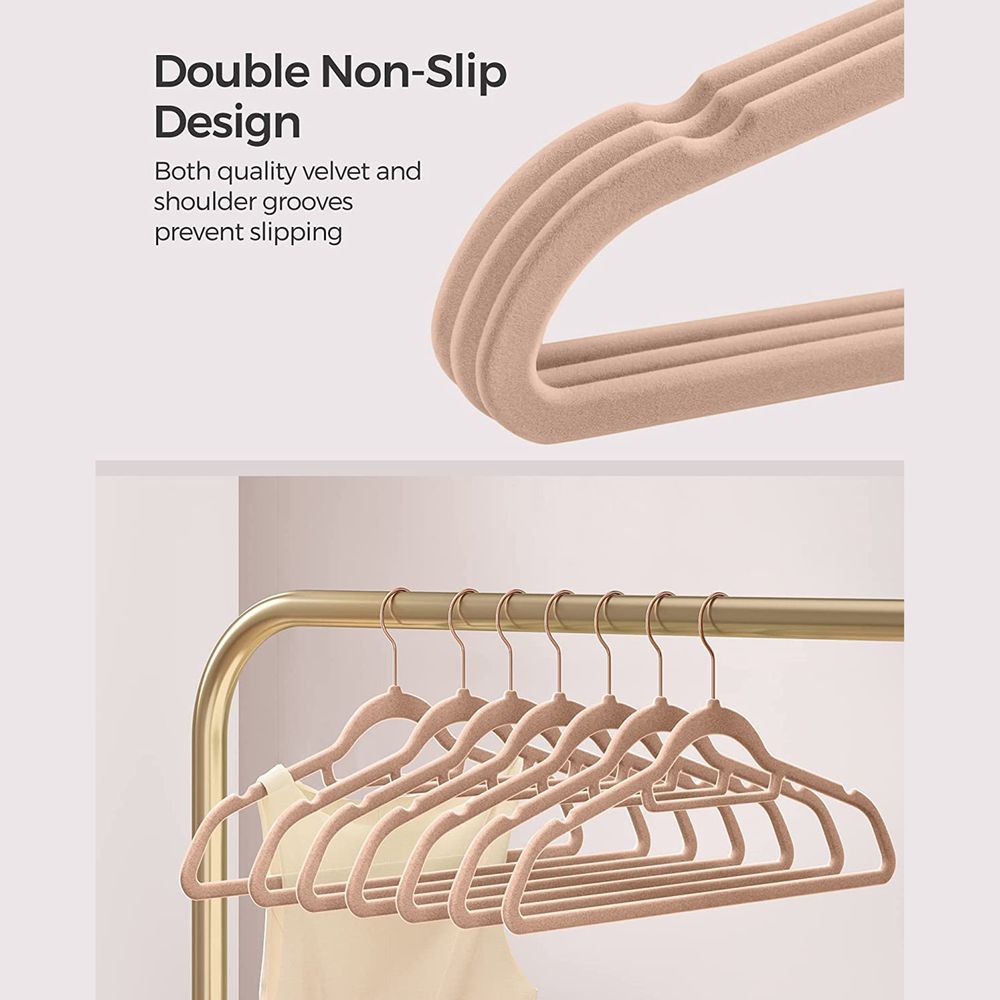 Velvet Clothes Hangers - Wardrobe Organizer - Set Of 30