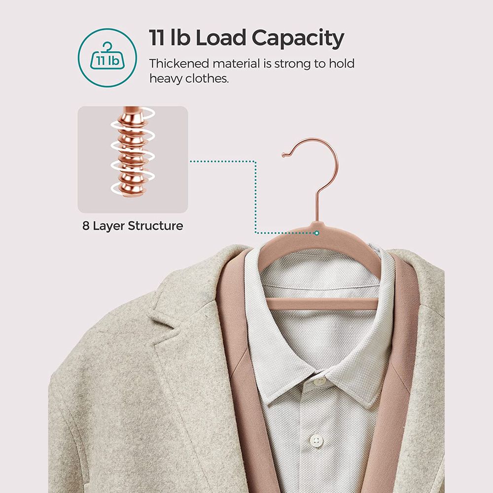 Velvet Clothes Hangers - Wardrobe Organizer - Set Of 30