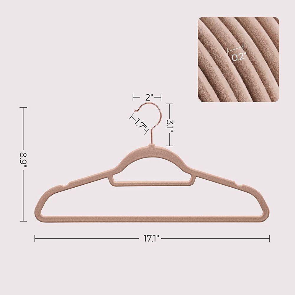 Velvet Clothes Hangers - Wardrobe Organizer - Set Of 30
