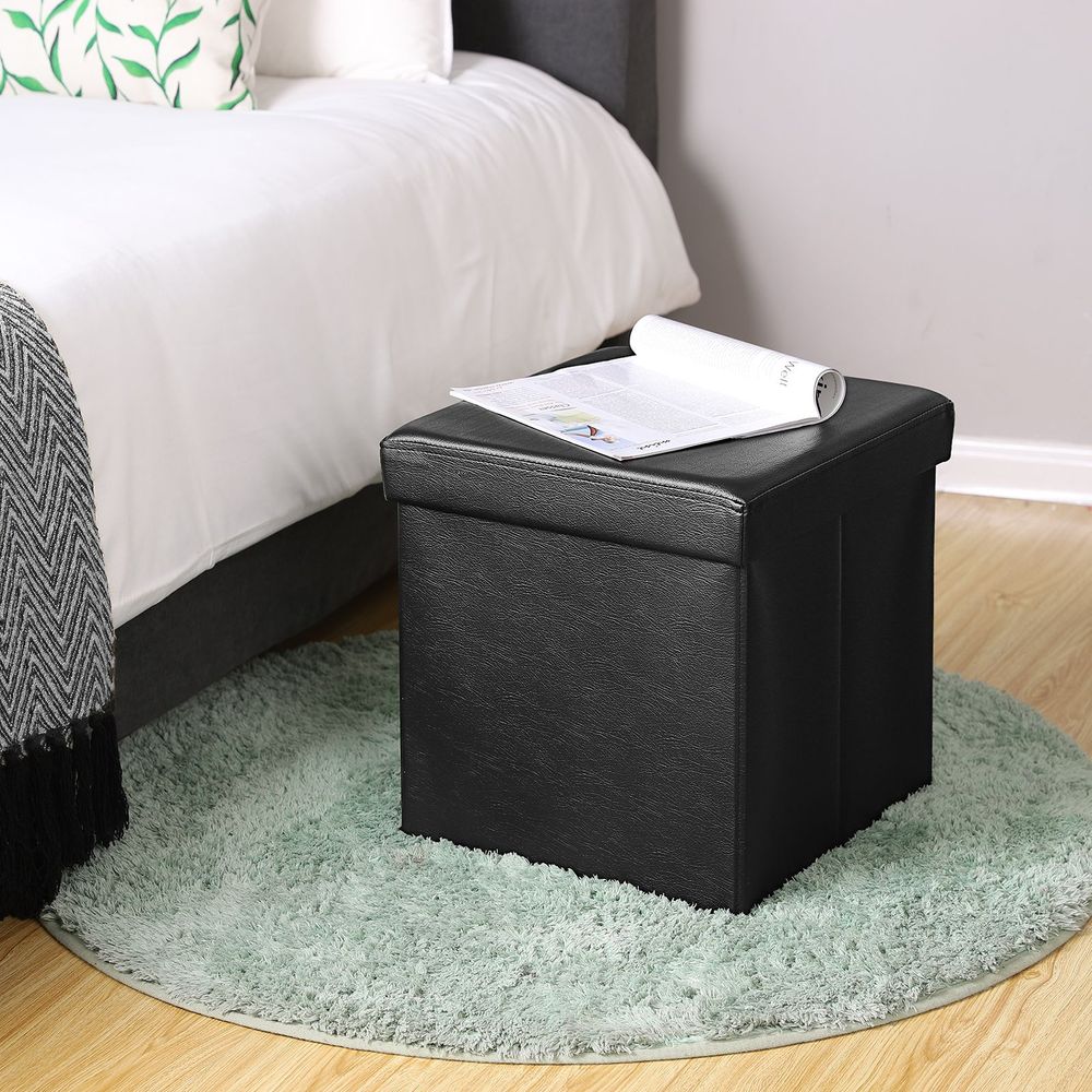 Storage Ottoman Cube - Folding - With Storage And Seating