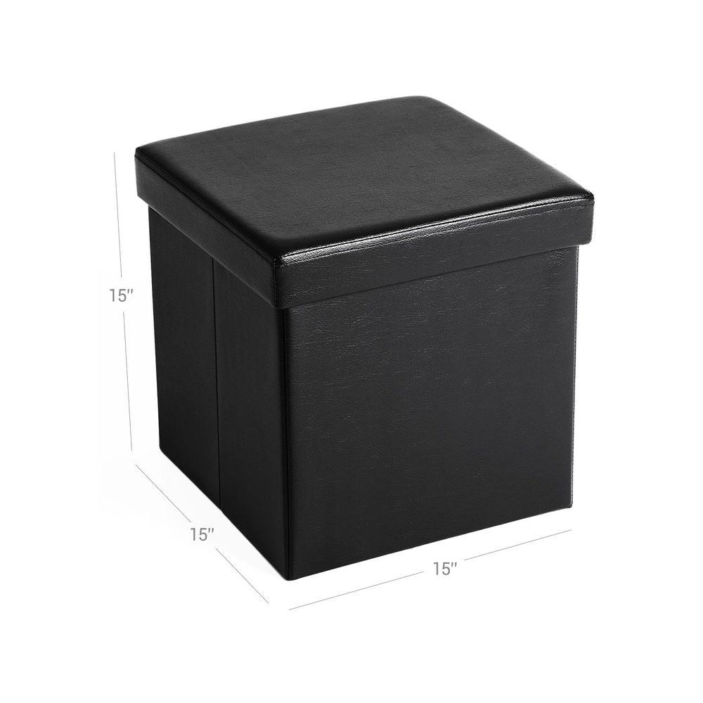 Storage Ottoman Cube - Folding - With Storage And Seating