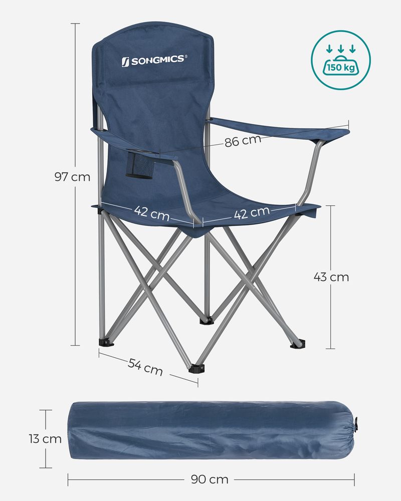 Folding Camping Chairs Set of 2 Portable Outdoor Chairs With Carry Bag