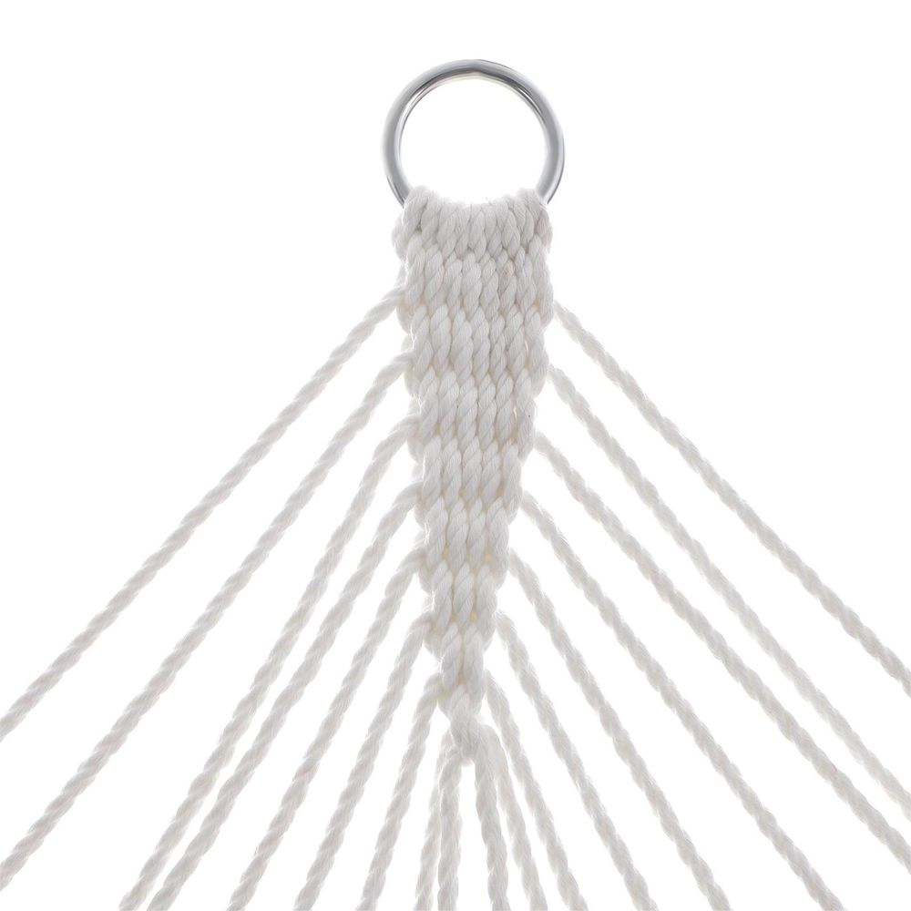 Quilted Hammock With Bamboo Spreader Bars and Pillow Portable Swing Bed