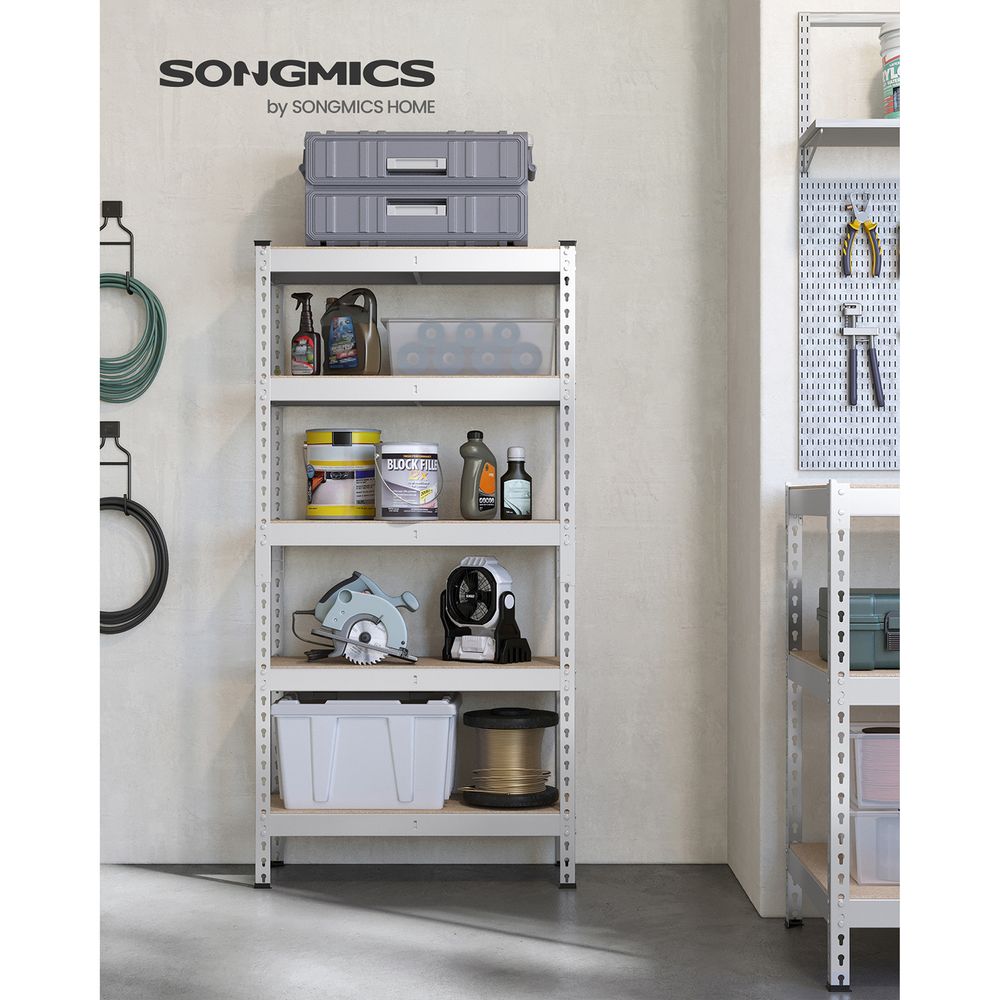 Garage Storage Shelf - 5 Tier Adjustable - Boltless Heavy Duty