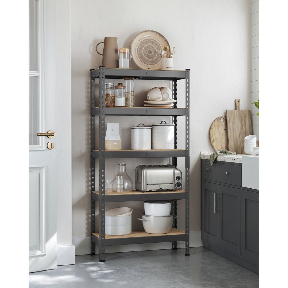 Garage Storage Shelf - 5 Tier Adjustable - Boltless Heavy Duty