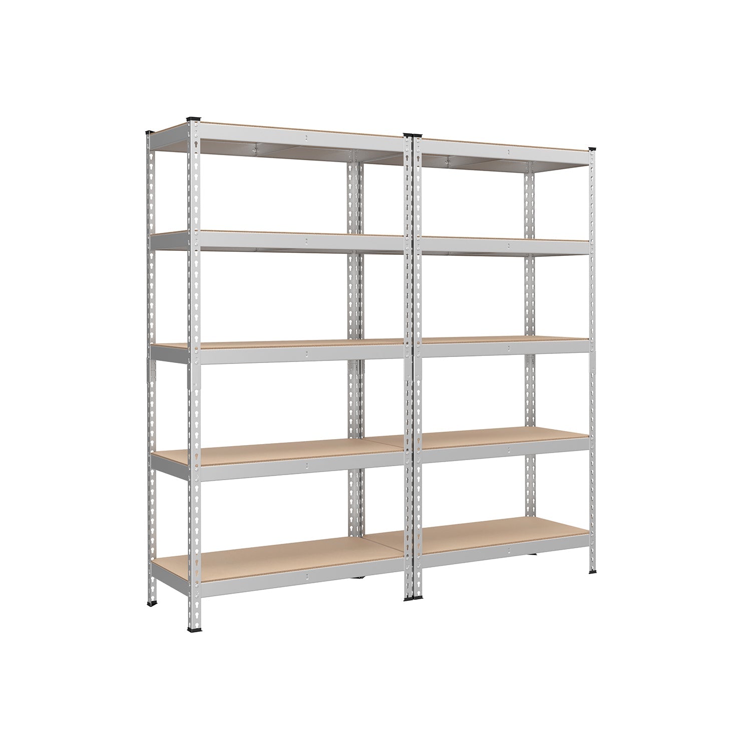 Storage Shelves - 5 Tier - Set Of 2 - Adjustable Heavy Duty