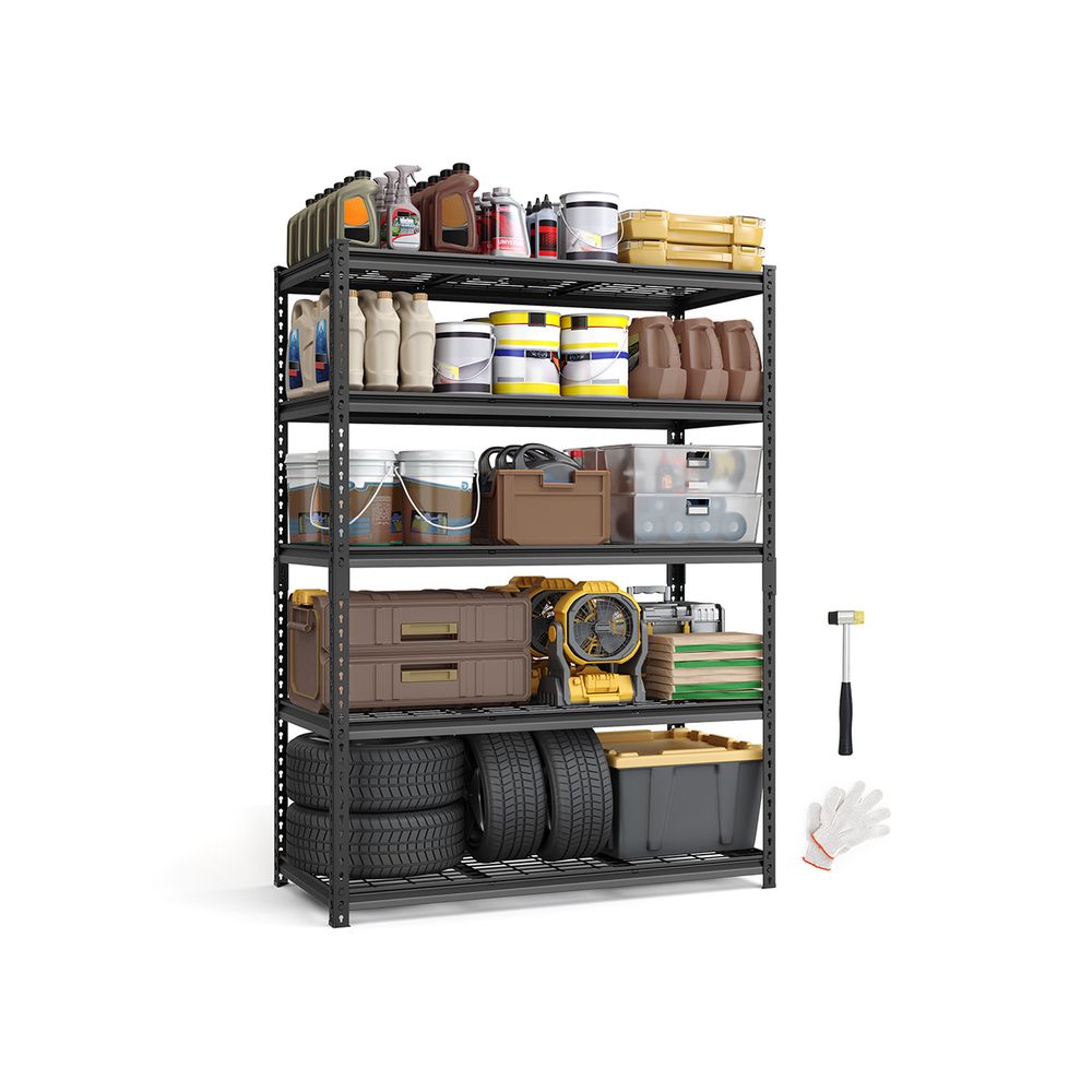 Storage Shelves - 5 Tier Adjustable - Heavy Duty Steel