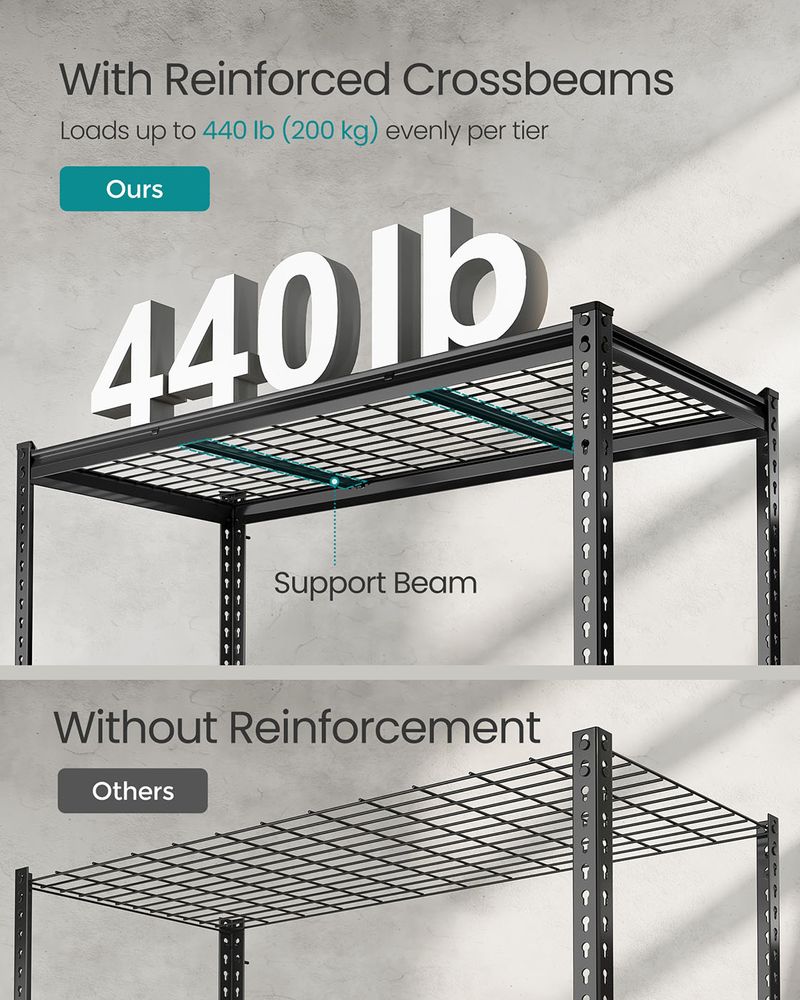 Storage Shelves - 5 Tier Adjustable - Heavy Duty Steel