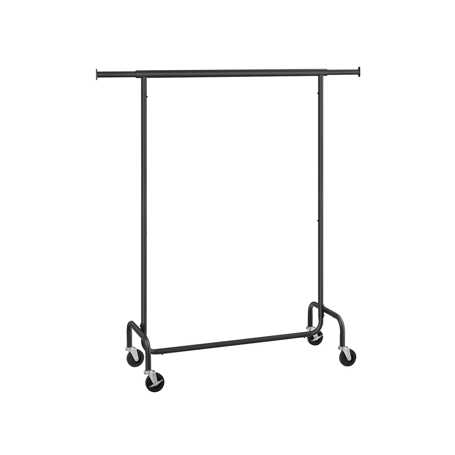 Heavy Duty Clothes Rack With Wheels Extendable Hanging Rod