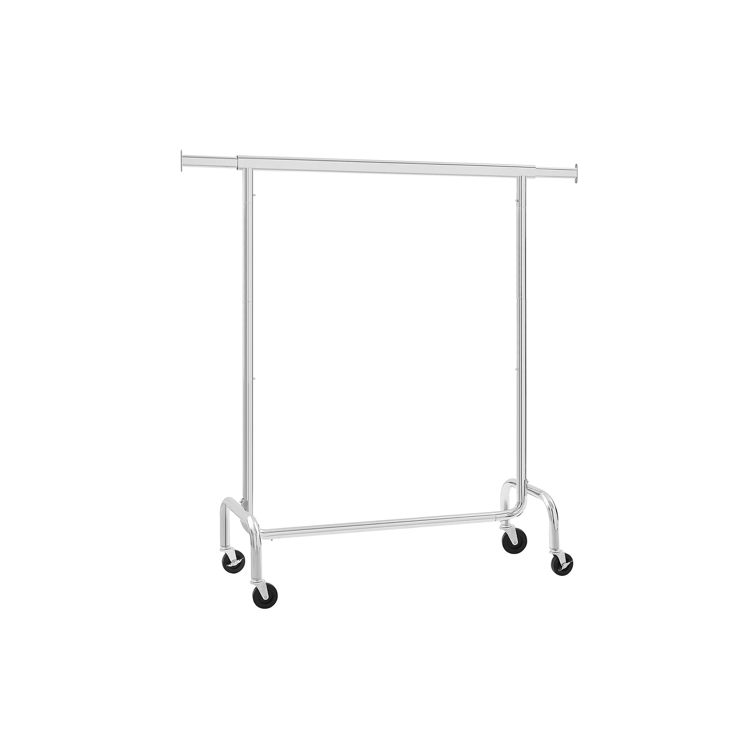 Heavy Duty Clothes Rack – Extendable Hanging Rod – Rolling Garment Rack