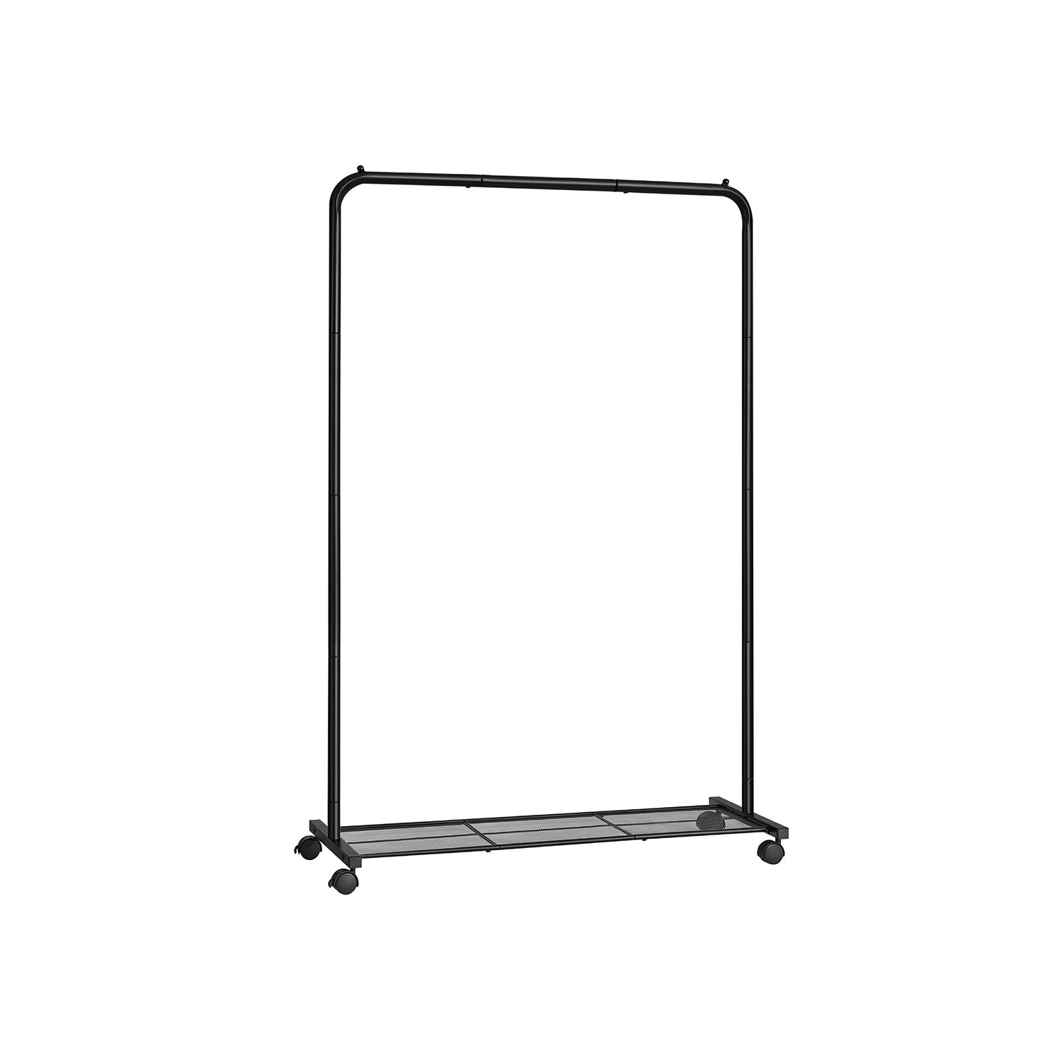 Clothes Rack With Wheels – Dense Mesh Storage Shelf – Rolling Garment Rack
