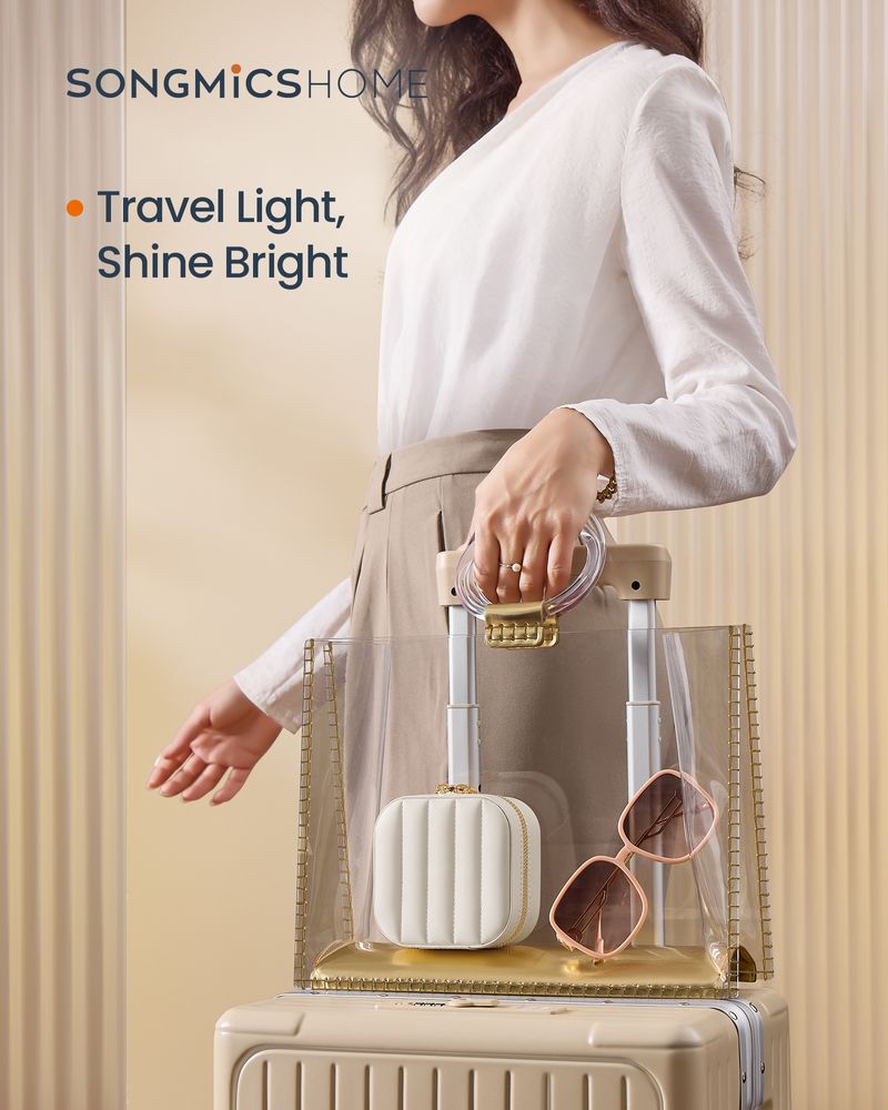 Travel Jewelry Case - Portable Organizer With Mirror