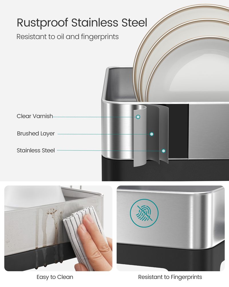 Dish Drying Rack - Expandable Stainless Steel - Kitchen Counter