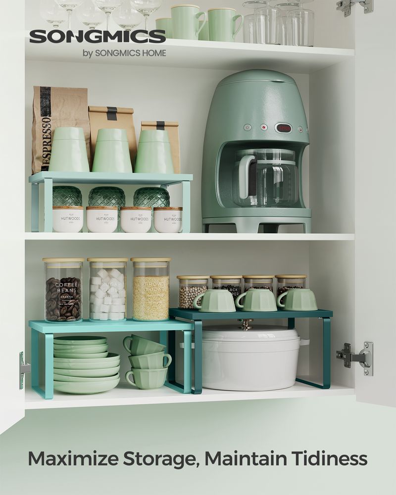 Kitchen Counter Shelves Set of 3 Stackable Organizer Rack