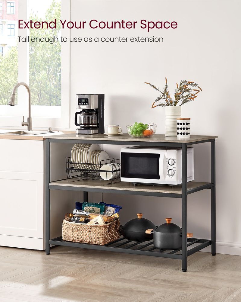 Kitchen Shelf - Large Worktop - Open Storage Shelves