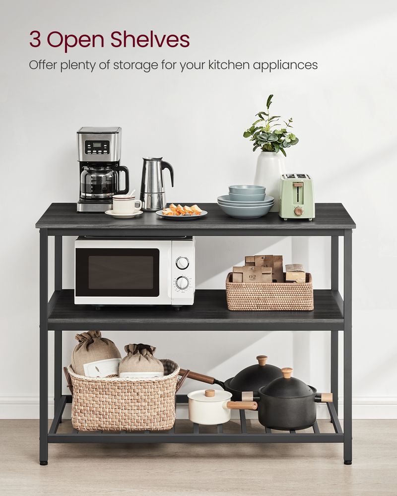 Kitchen Shelf - Large Worktop - Open Storage Shelves