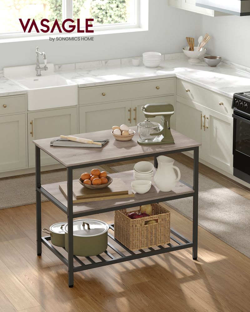 Kitchen Shelf - Large Worktop - Open Storage Shelves