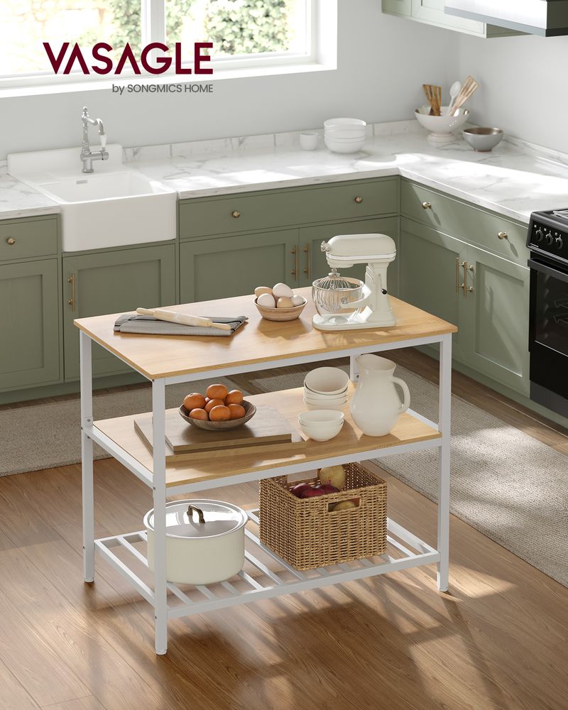 Kitchen Shelf - Large Worktop - Open Storage Shelves