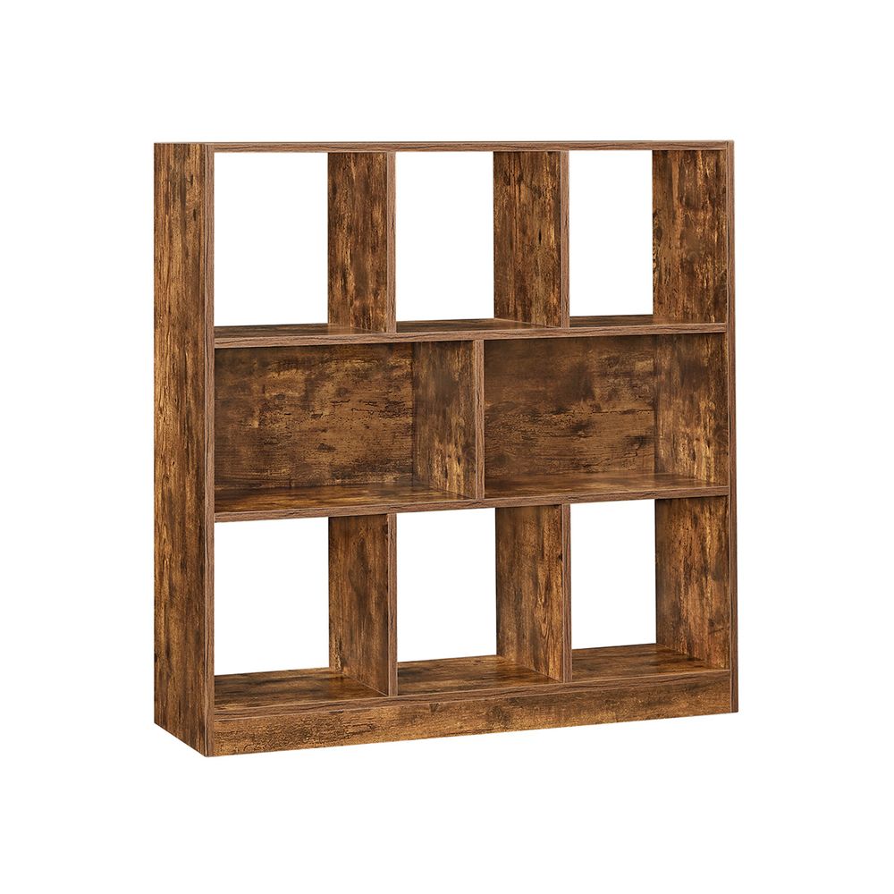 Bookcase - 8 Open Compartments - Versatile Storage Shelf