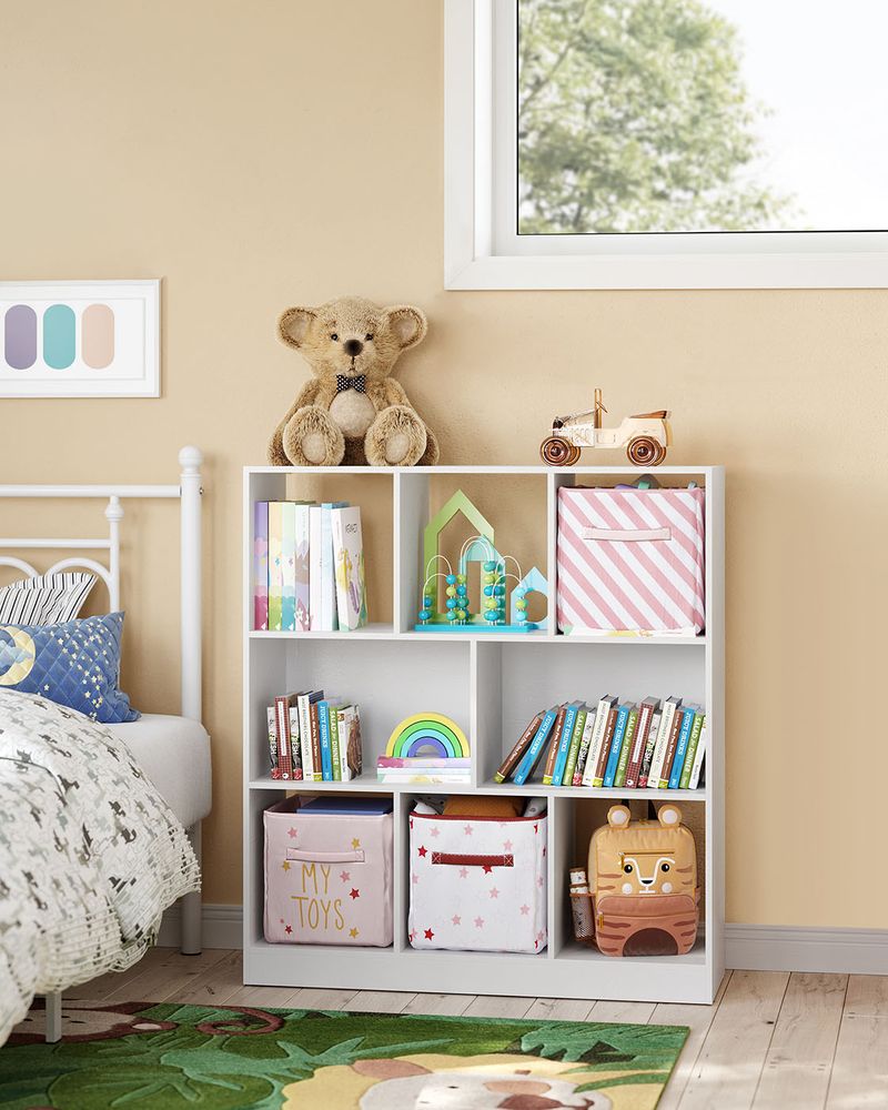 Bookcase - 8 Open Compartments - Versatile Storage Shelf