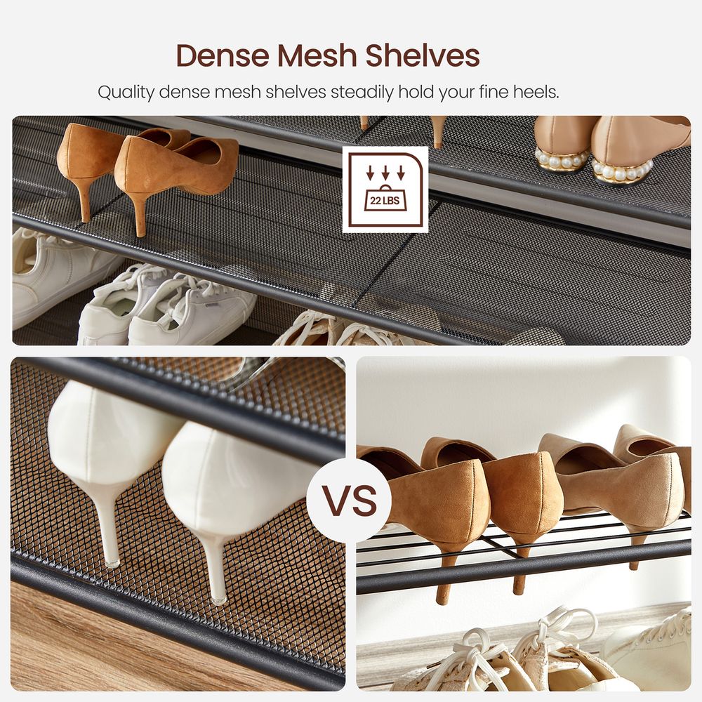 Shoe Rack Organizer - 7 Tier - Holds 32–40 Pairs